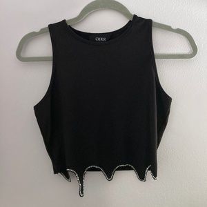 Cider Jewel/Asymmetrical Crop Top Tank